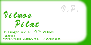 vilmos pilat business card